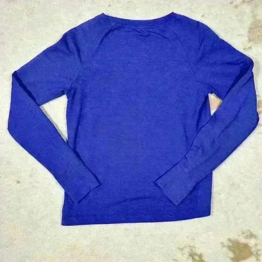 NIKE Dri-Fit Purple Long Sleeve Asymmetrical Split Hem Crop Sweatshirt Women S - Picture 9 of 9